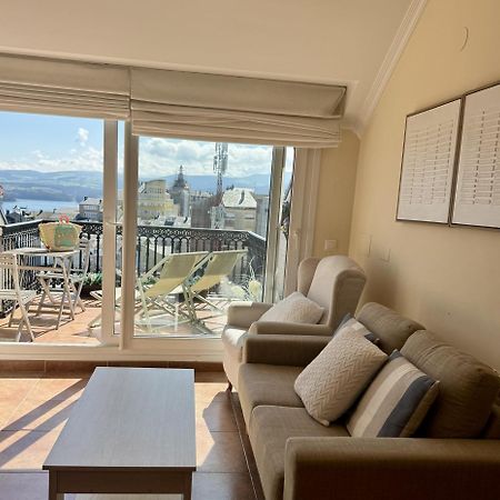 Moderno Piso Con La Mejor Terraza De Ribadeo Y Vistas Maravillosas Eksteriør billede